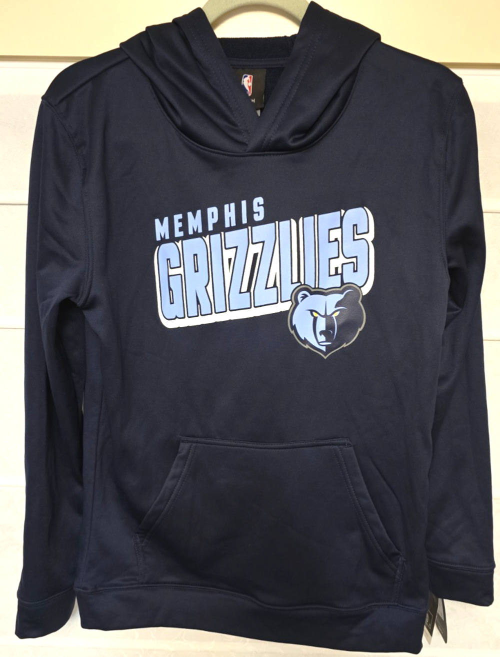 Memphis Grizzlies Hoodie Youth XL 18/20 Navy NBA Basketball Pullover NWT NEW